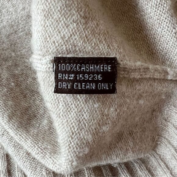 J MCLAUGHLIN 100% CASHMERE SWEATER PULLOVER CREWNECK MINIMALIST NEUTRAL M - Picture 13 of 13